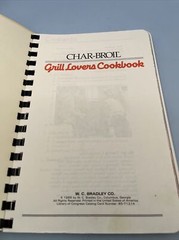 1985 Char Broil Grill Lovers Cookbook, Vintage, BBQ, Barbecue 174 Pages