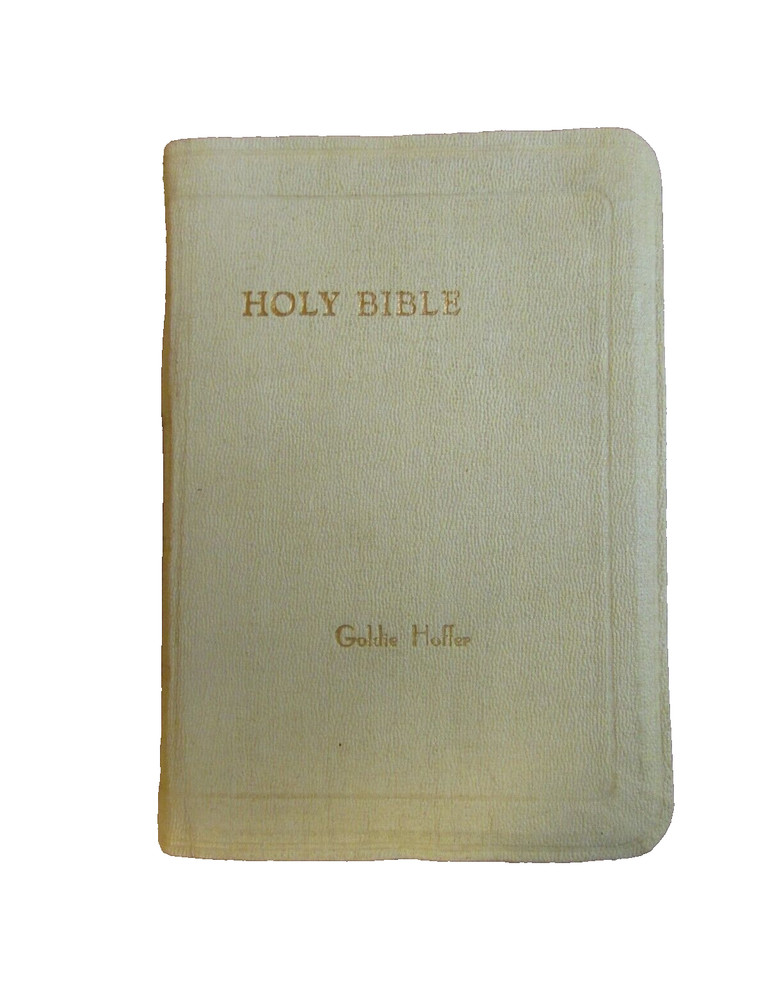 Holy Bible Vintage National Bible Press KJV White Cover with Gold Trim 1950’s