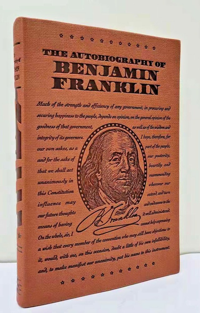 THE AUTOBIOGRAPHY OF BENJAMIN FRANKLIN ~ Faux Leather ~ BRAND NEW ~