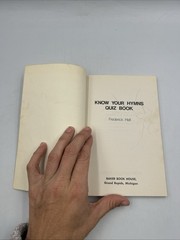 Know Your Hymns Quiz Book by Frederick Hall PB 1972 Baker Book House