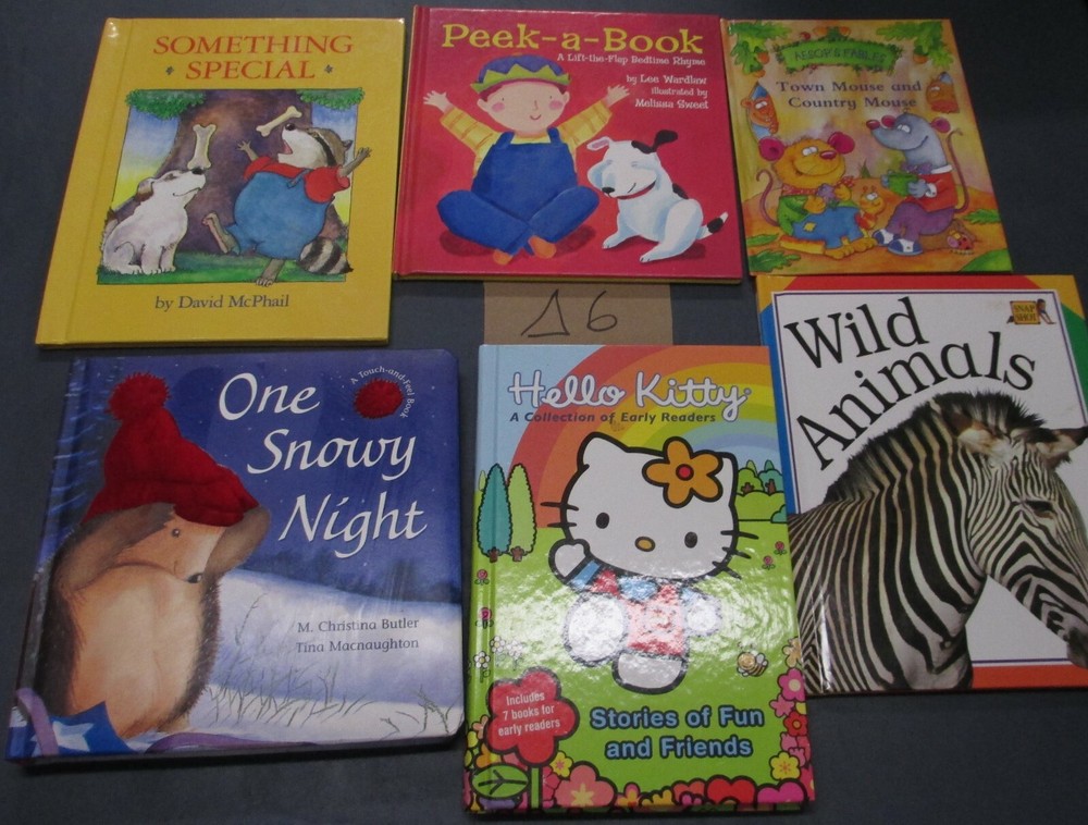 LOT x 6 Hardcover Kid Children’s Books beginning reading Mixed Most VG