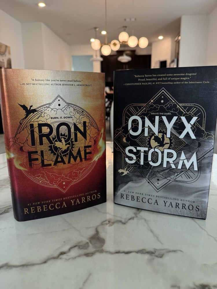 Rebecca Yarros Hardcover Book Lot Iron Flame Onyx Storm Fantasy Dragons