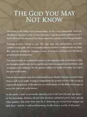The God You May Not Know by David Jeremiah NEW (Hardcover)