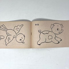 Vintage 1950s Coloring Book Lot Mid Century Children Activity Books