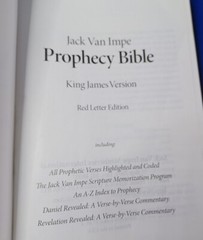 The Jack Van Impe Prophecy Bible Red Letter King James Limited Ed Gilt Pages