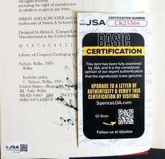 WILLIE NELSON SIGNED – JSA Certified – Willie: An Autobiography, 1st/1st w mylar