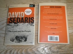 SIGNED 1st print THE LAND AND ITS PEOPLE : Essays by David Sedaris New Hardcover