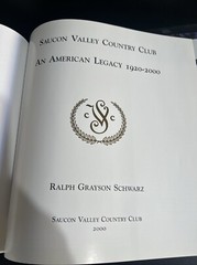1st SAUCON VALLEY COUNTRY CLUB,: AN AMERICAN LEGACY, 1920-2000 Ralph G Schwarz