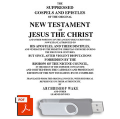 Lost Books of the Bible-Suppressed Gospels New Testament/Forbidden-9 Volumes-USB