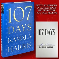 107 Days SIGNED Kamala Harris (2025,HC,1st/1st) BRAND NEW