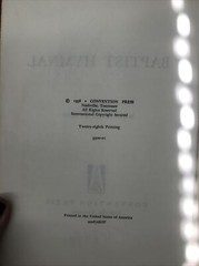 Baptist Hymnal Convention Press Hardcover Songbook 1956 Praise Worship Hymns