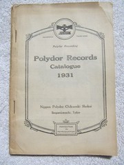 1931 Japanese NIPPON POLYDOR RECORDS Catalogue Chikuonki Shokai Record CATALOG