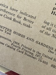 1971 Better Homes and Gardens New Cookbook Fourth Printing ~ 40 Pages Dividers