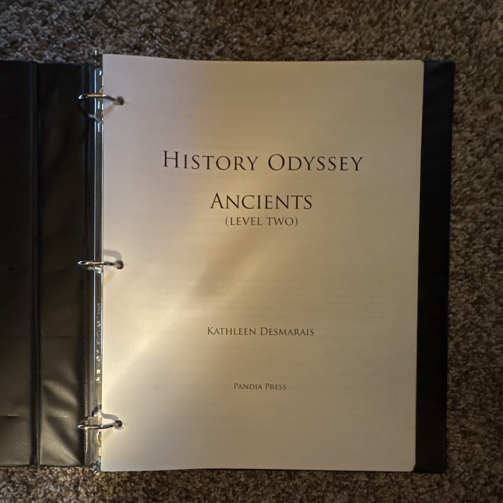 Pandia Press History Odyssey Ancients Level Two Ring Binder Workbook Ages 9-12