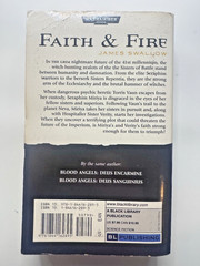 Warhammer 40K Faith and Fire James Swallow Black Library Paperback Book