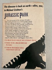 JURASSIC PARK 1990 First Edition! Michael Crichton Advance Reader’s Edition