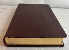 NCV Center Column Reference Bible Burgundy Bonded Leather Red Letter