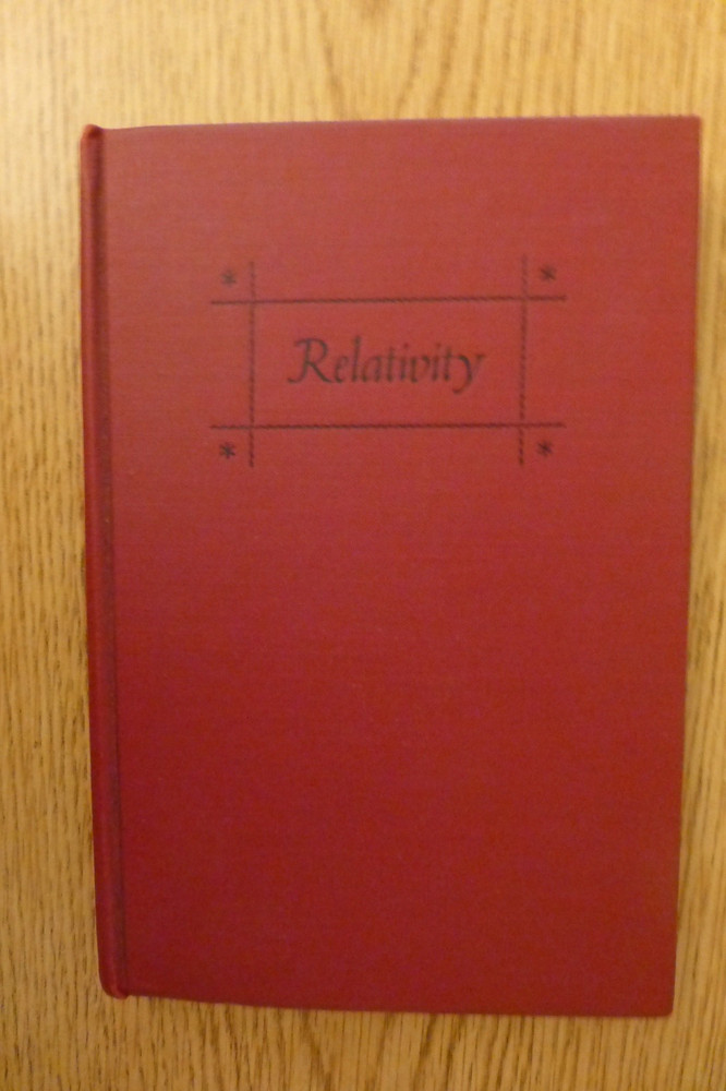 Relativity, Albert Einstein, hardcover, 1931 Crown Publishers
