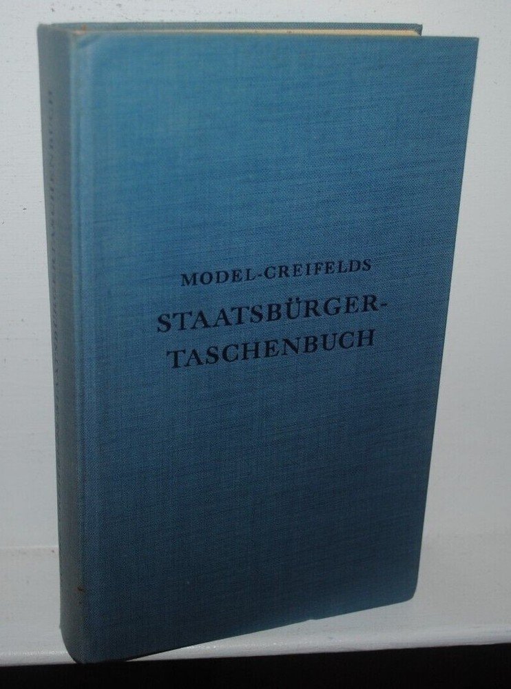 STAATSBURGER-TASCHENBUCH, hc, GERMAN, 1970, German studies