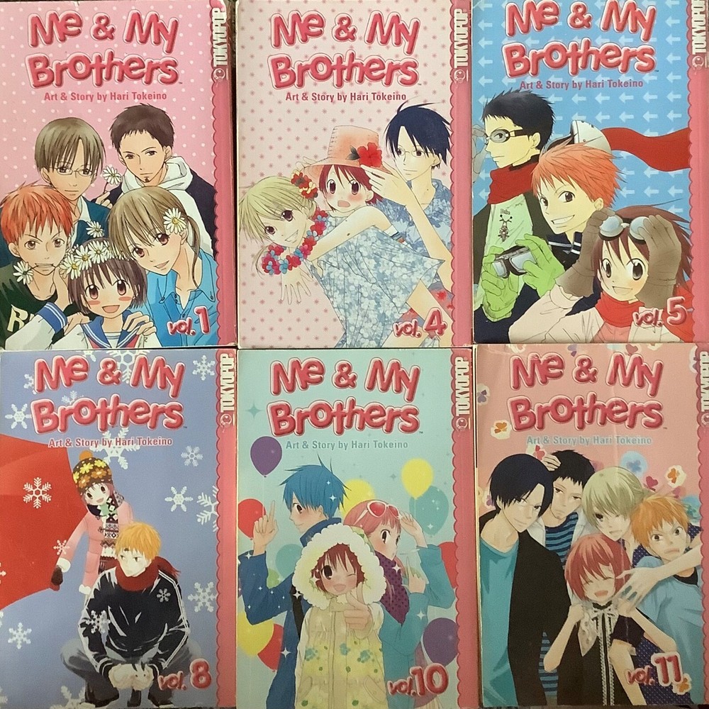 Me & My Brothers, Manga, English, Lot of 6, Vols 1, 4, 5, 8, 10, 11