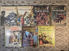 Lot of 7 Vintage 1960’s Step Up Children Educational Hardcover Books, Explorers