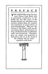 1915 Government House Vintage Cook Book 120 Pages