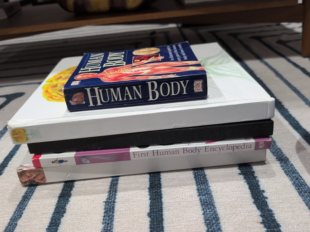 Lot of six Books About The Human Body Anatomy & Physiology Illustrated