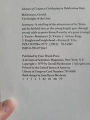 The Knight Of The Lion Gerald McDermott Four Winds Press 1979 First Ed HC VTG!