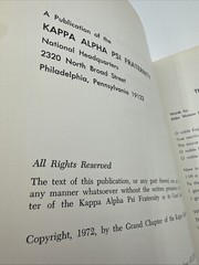 The Story Of Kappa Alpha PSI William L Crump C Rodger Wilson 1972 Second Edition