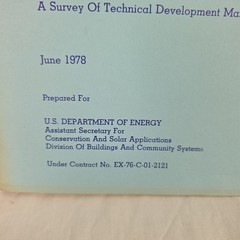 Vintage 1978 Book. Heat Pump Technology. Prepared For US Dept Of Energy