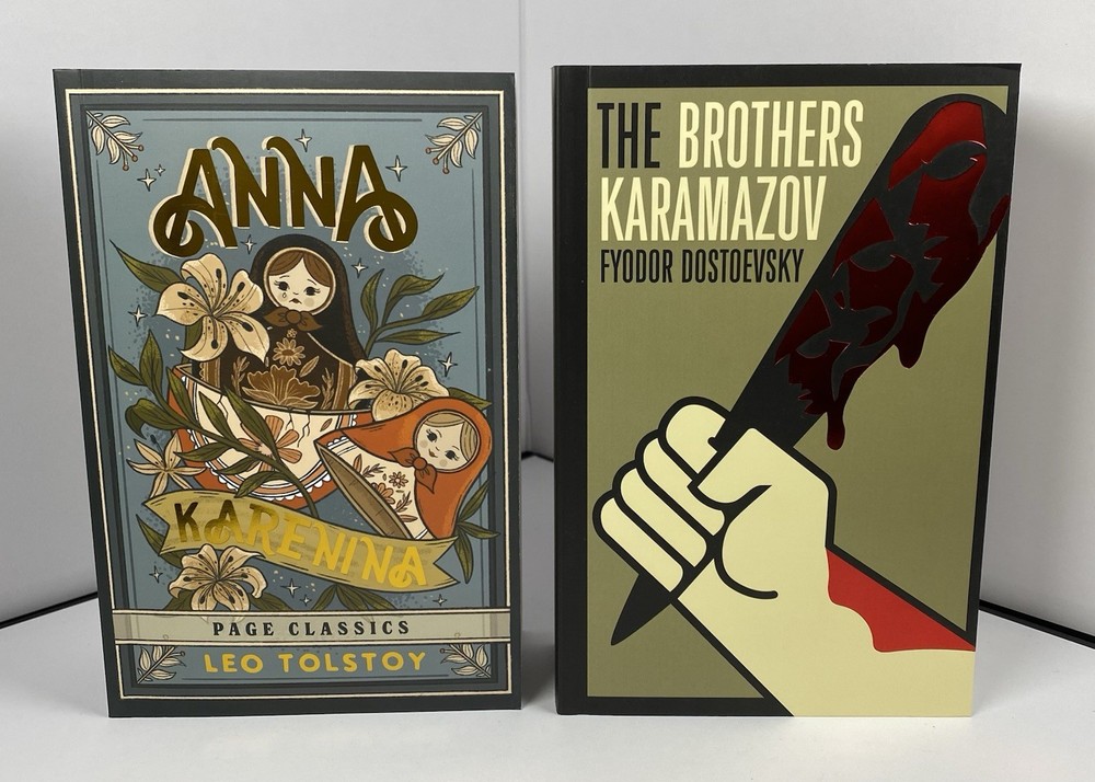 Anna Karenina, The Brothers Karamazov Russian Classics Lot Gift Set Paperback