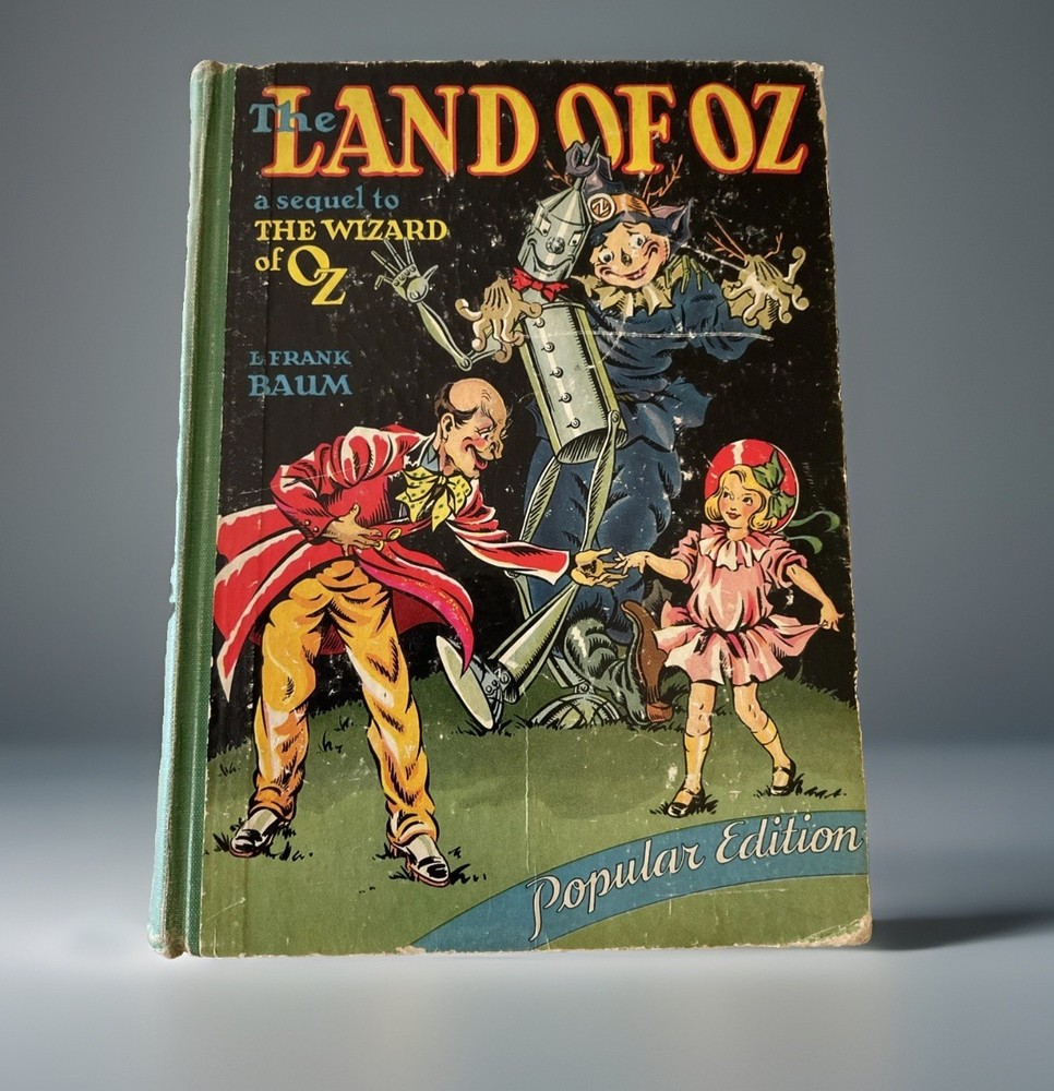 The Land of Oz Hardcover Book L Frank Baum 1939 Reilly Lee Popular Edition VTG