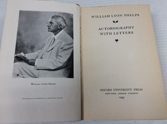 AUTOBIOGRAPHY WITH LETTERS William Lyon Phelps HC + Personal Notes 1939