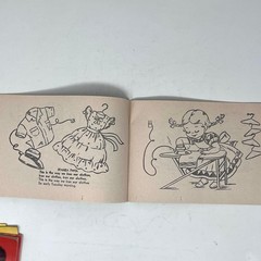 Vintage 1950s Coloring Book Lot Mid Century Children Activity Books