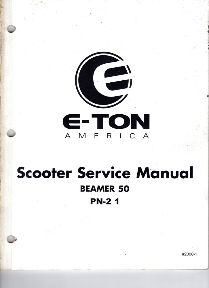 Eton America Scooter Service Manual Beamer 50 PN-2 1 Original MN1360