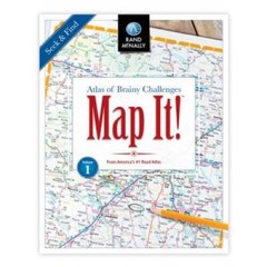 1: Map It! Seek & Find Atlas of Brainy Challenges By Rand McNally – VERY GOOD