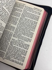 Bible KJV Zip Leather Original Tongues Antique VTG American Society