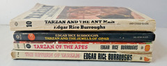 7 Edgar BURROUGHS BB Books, Paperback ~ Tarzan (#1, 2, 5 & 10), Venus & Mars