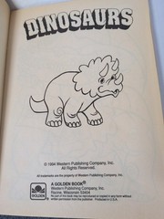 Vintage 1994 Dinosaurs Deluxe Coloring Activity Golden Book Unused Triceratops