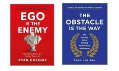 ** HARDCOVER**Ryan Holiday 2 Books Set- Ego is Enemy, Obstacle, FREE SHIPPING