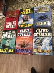 Clive Cussler Hardcover Books Lot of 27 See Photos for Titles Excellent Conditio