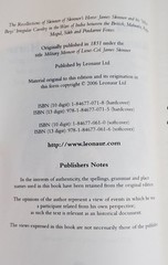 The Recollections of Skinner of Skinner’s Horse James Skinner