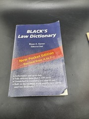 Black’s Law Dictionary : Pocket Edition by Thomas Black (1996, Trade Paperback)