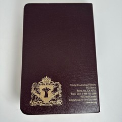 Holy Bible Tyndale TBN Parallel KJV NLT Burgundy Gold Gilt Special Edition Study