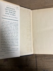 Brewers Dictionary of Phrase and Fable Millennium Edition – paperback Room, …