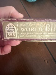 vintage Holy Bible authorized KJV LIMP GOLD LEATHER BINDING INDIA PAPER READ