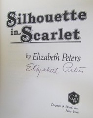 RARE SIGNED Silhouette in Scarlet by Elizabeth Peters 1983 · 1st Edition