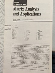 SIAM Matrix Analysis and Applications Society Mathematics 1988 vol 9 1-4 241015