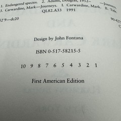 First Edition US 1st Printing Last Chance To See Douglas Adams, Mark Carwardine