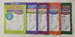 5 New Large Print Word-Finds Puzzle Books Kappa Games Vol #443-451 ~ Search,Hunt